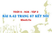Bài 8.42 trang 67 Toán 6 Tập 2 Kết nối tri thức
